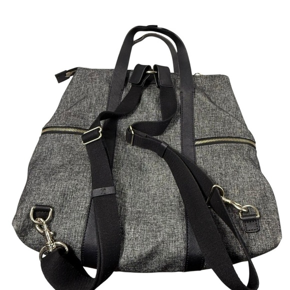 Henri Bendel Jetsetter grey/black Nylon Convertible Backpack/ Crossbody Bag main image 8